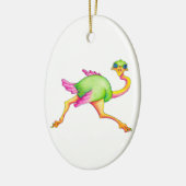 Soms Ostrich Keramisch Ornament (Links)