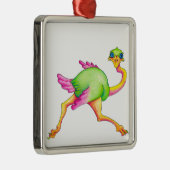 Soms Ostrich Metalen Ornament (Rechts)