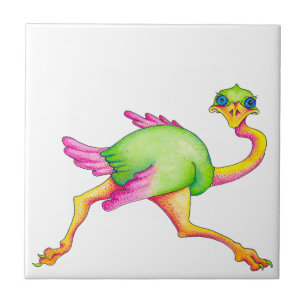 Soms Ostrich Tegeltje