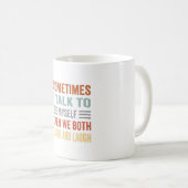 soms praat ik met mezelf en dan lachen we allebei koffiemok (Voorkant rechts)