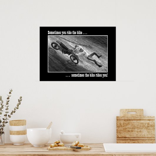 Soms rijd je op de fiets. . . poster (Keuken)