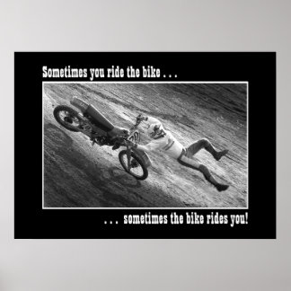 Soms rijd je op de fiets. . . poster