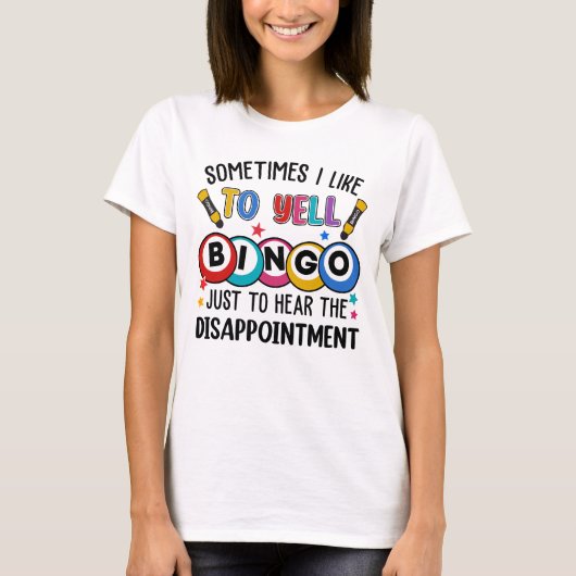 Soms schreeuw ik Bingo Grappig Lucky Bingo Liefheb T-shirt (Voorkant)