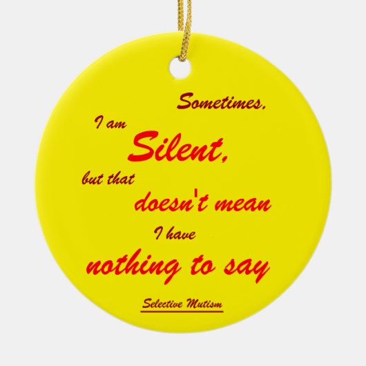 Soms Silent Keramisch Ornament (Voorkant)