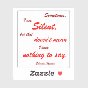 Soms Silent Red Custom-Cut vinylsticker Sticker