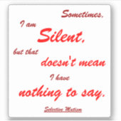 Soms Silent Red Custom-Cut vinylsticker Sticker (Voorkant)