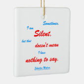 Soms Silent White Keramisch Ornament (Rechts)