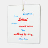 Soms Silent White Keramisch Ornament (Links)