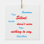 Soms Silent White Keramisch Ornament (Achterkant)