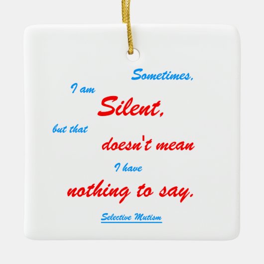 Soms Silent White Keramisch Ornament (Voorkant)