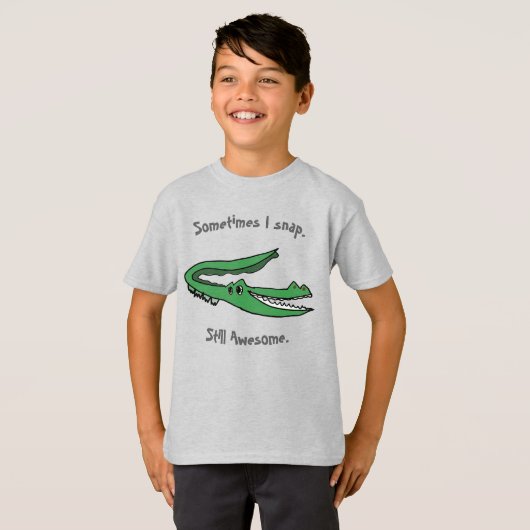 Soms snap ik alligator T-shirt - Kind-getekend (Voorkant volledig)