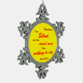 Soms Stil Tin Sneeuwvlok Ornament (Links)
