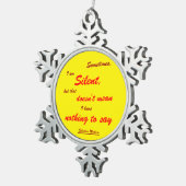Soms Stil Tin Sneeuwvlok Ornament (Rechts)
