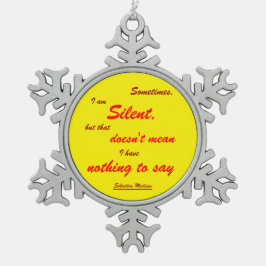 Soms Stil Tin Sneeuwvlok Ornament