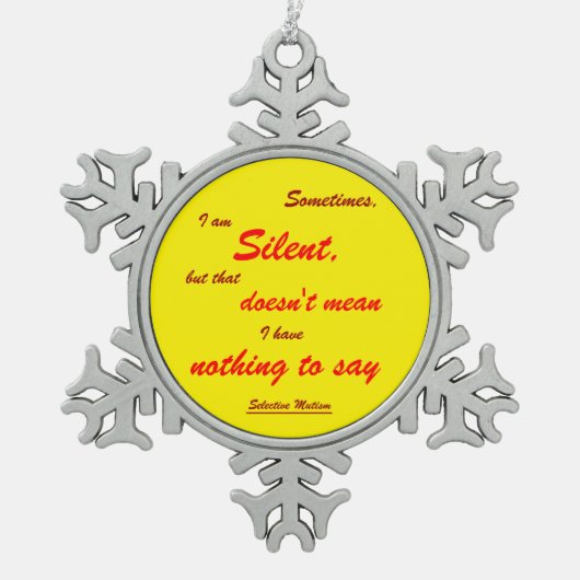 Soms Stil Tin Sneeuwvlok Ornament (Voorkant)