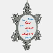 Soms Stille witte keramische ornament (Links)