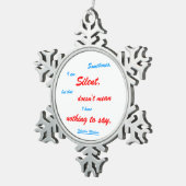 Soms Stille witte keramische ornament (Rechts)
