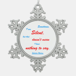 Soms Stille witte keramische ornament