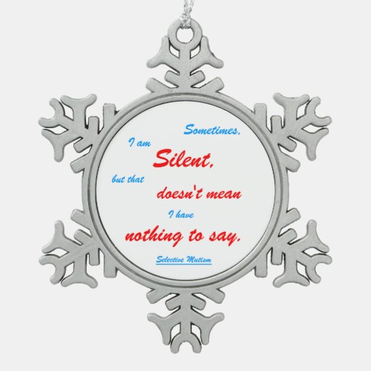 Soms Stille witte keramische ornament (Voorkant)