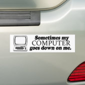SOMS VALT MIJN COMPUTER UIT -.png Bumpersticker (Op auto)