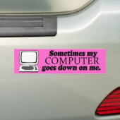 SOMS VALT MIJN COMPUTER UIT -.png Bumpersticker (Op auto)