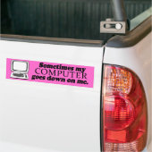 SOMS VALT MIJN COMPUTER UIT -.png Bumpersticker (Op Truck)