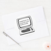 Soms valt mijn computer uit ronde sticker (Envelop)