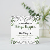 Soms verandert het huwelijk de datum kaart (Staand voorkant)