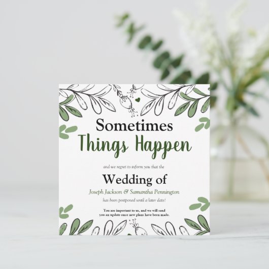 Soms verandert het huwelijk de datum kaart (Staand voorkant)