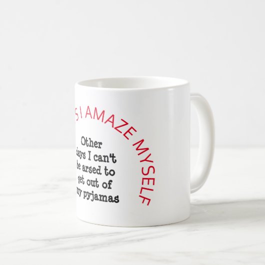 Soms verbaast het me dat ik me gepersonaliseerd vo koffiemok (Voorkant rechts)