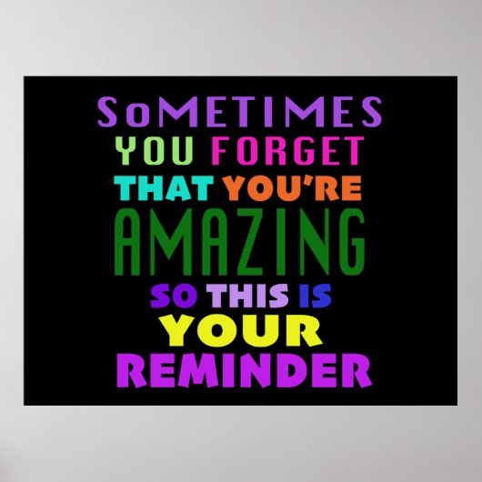 Soms vergeet je dat je een geweldige herinnering b poster (Voorkant)