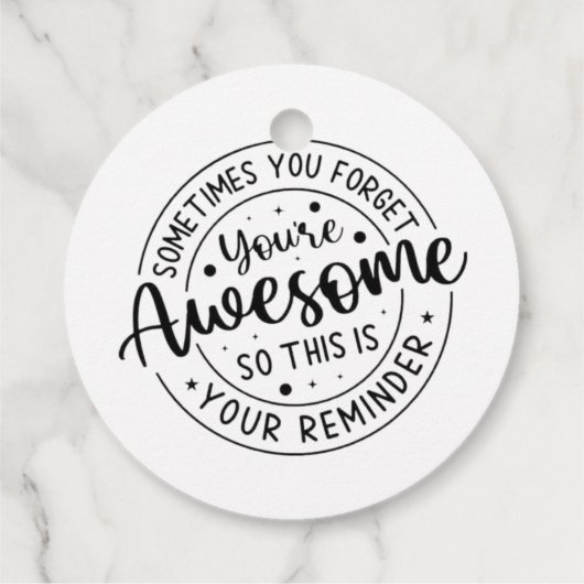 Soms vergeet je je Geweldige Bedankjes Labels (Achterkant)