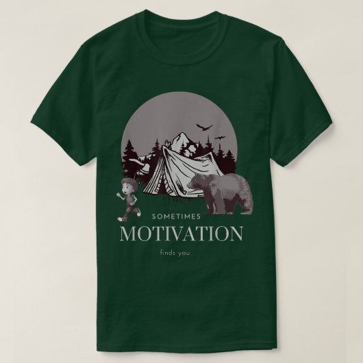 Soms vindt Motivation je grappig Camping Beer T-shirt (Design voorkant)