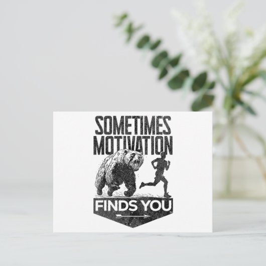 Soms vindt Motivation je grappig hardloopmotief Briefkaart (Staand voorkant)