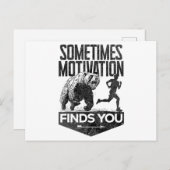 Soms vindt Motivation je grappig hardloopmotief Briefkaart (Voorkant / Achterkant)