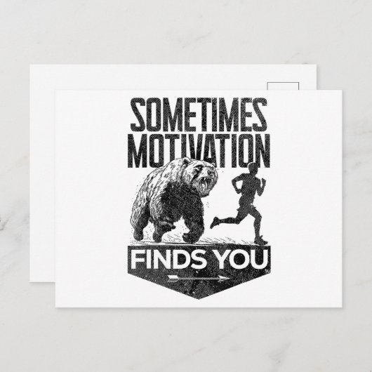 Soms vindt Motivation je grappig hardloopmotief Briefkaart (Voorkant / Achterkant)