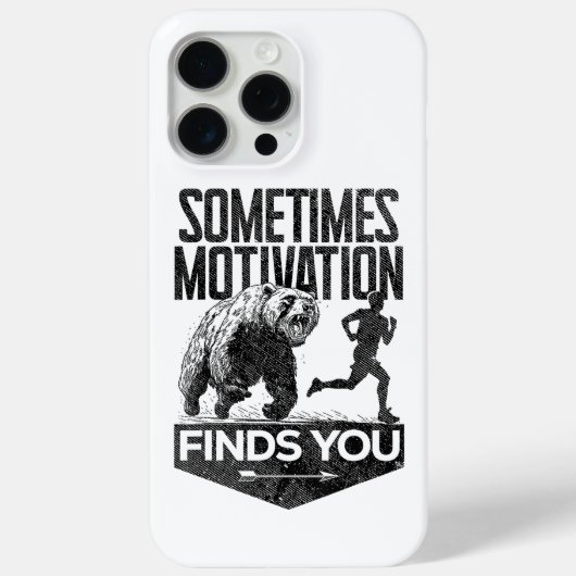 Soms vindt Motivation je grappig hardloopmotief Case-Mate iPhone Case (Achterkant)