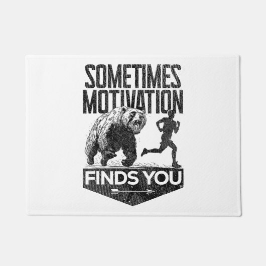 Soms vindt Motivation je grappig hardloopmotief Deurmat (Voorkant)