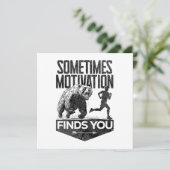 Soms vindt Motivation je grappig hardloopmotief Kaart (Staand voorkant)