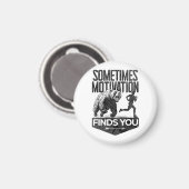 Soms vindt Motivation je grappig hardloopmotief Magneet (Voorkant / Achterkant)