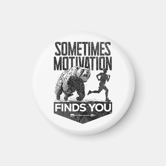 Soms vindt Motivation je grappig hardloopmotief Magneet (Voorkant)