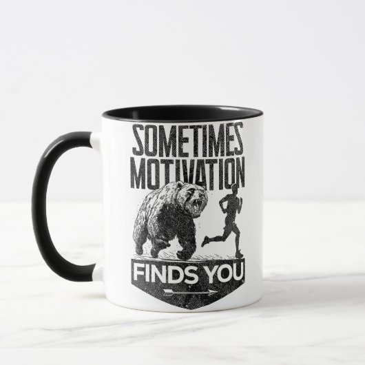 Soms vindt Motivation je grappig hardloopmotief Mok (Links)