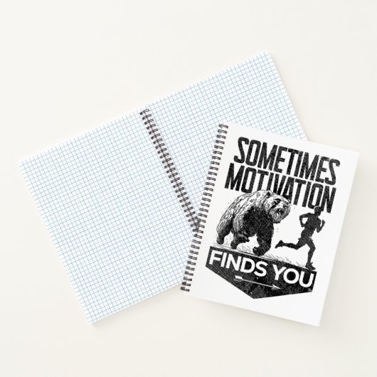 Soms vindt Motivation je grappig hardloopmotief Notitieboek (Binnen)