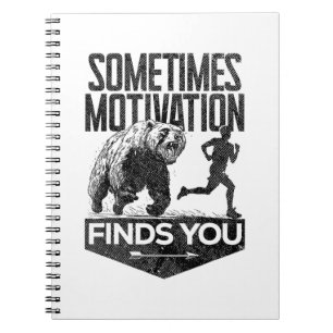 Soms vindt Motivation je grappig hardloopmotief Notitieboek