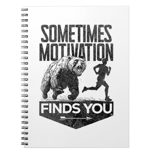 Soms vindt Motivation je grappig hardloopmotief Notitieboek (Voorkant)