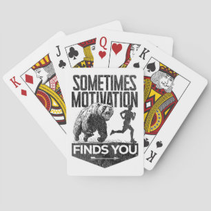 Soms vindt Motivation je grappig hardloopmotief Pokerkaarten