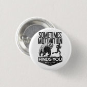 Soms vindt Motivation je grappig hardloopmotief Ronde Button 3,2 Cm (Voorkant /achterkant)