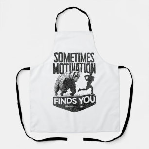Soms vindt Motivation je grappig hardloopmotief Schort