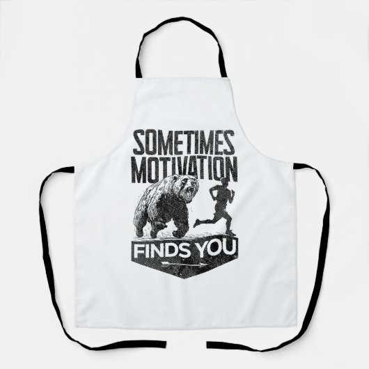 Soms vindt Motivation je grappig hardloopmotief Schort (Voorkant)