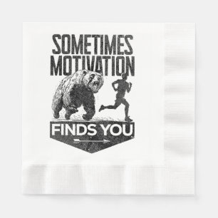 Soms vindt Motivation je grappig hardloopmotief Servet